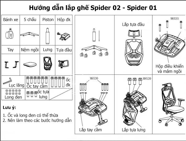 SMA Ghế Văn Phòng Làm Việc, Công Thái Học thuong hiệu SMA [SPIDER 01 - SP01] Ergonimic 