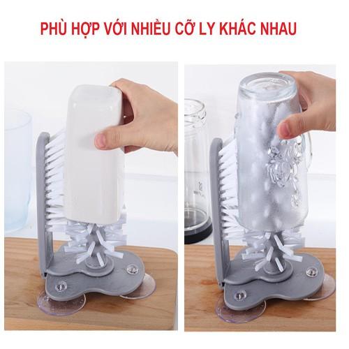 Dụng cụ rửa ly thông minh - Cọ rửa ly dán tường - rửa ly cả trong và ngoài