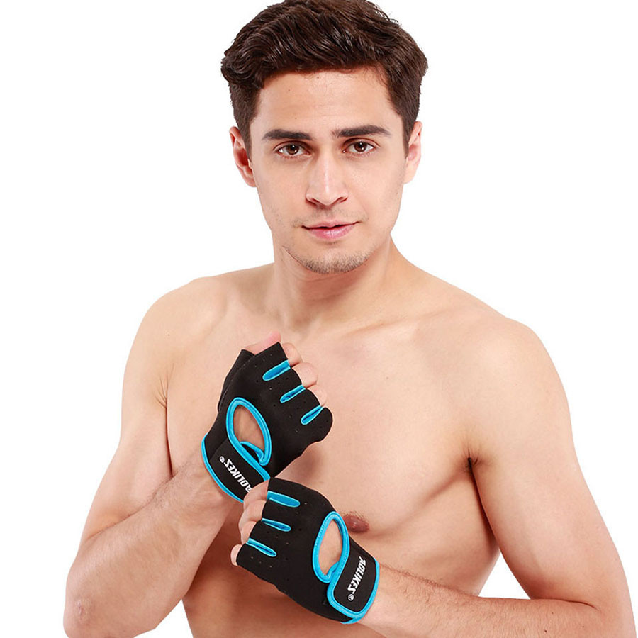 Bộ đôi găng tay nửa ngón tập gym, thể thao Aolikes AL1678