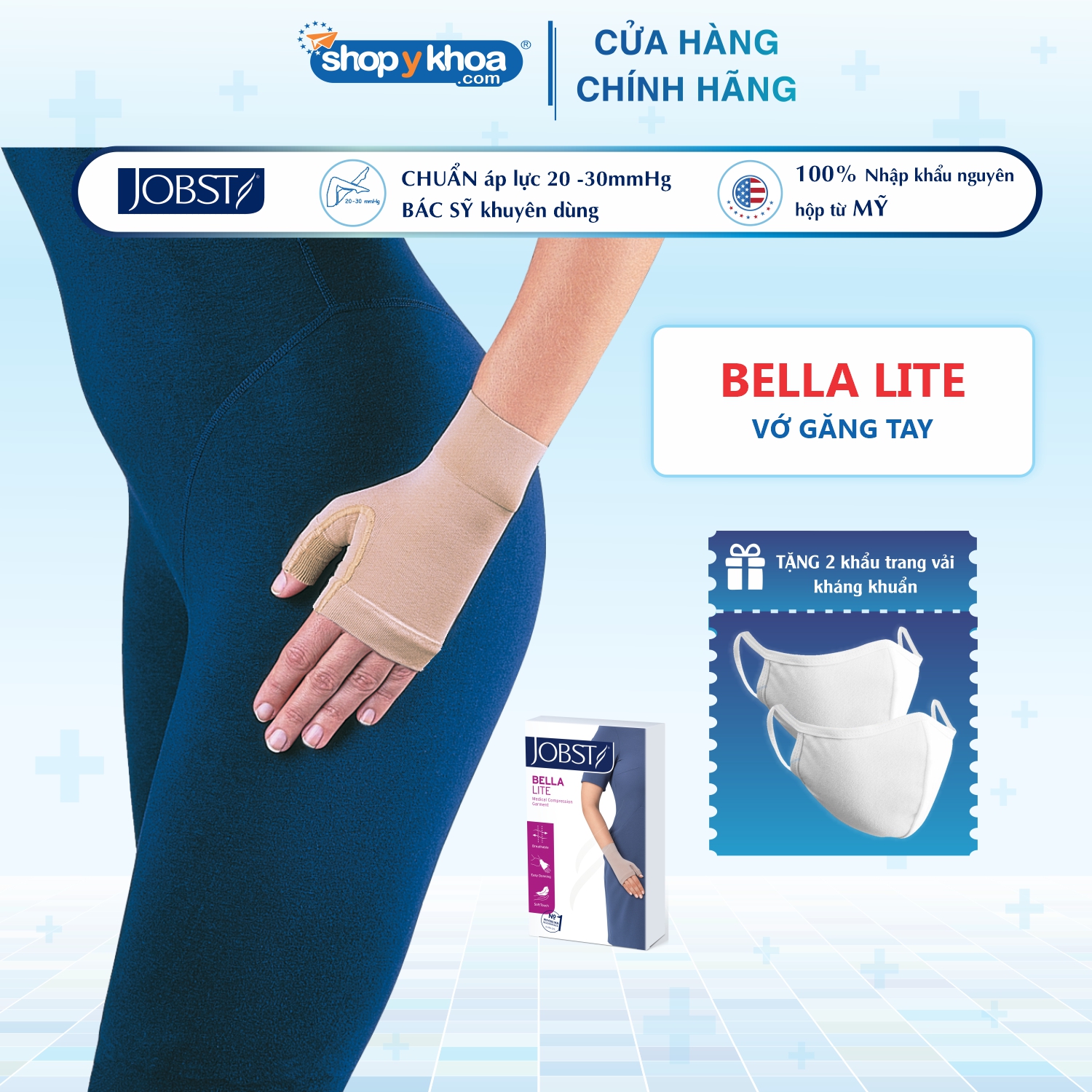 Vớ găng tay JOBST Bella Lite hỗ trợ điều trị phù bạch huyết