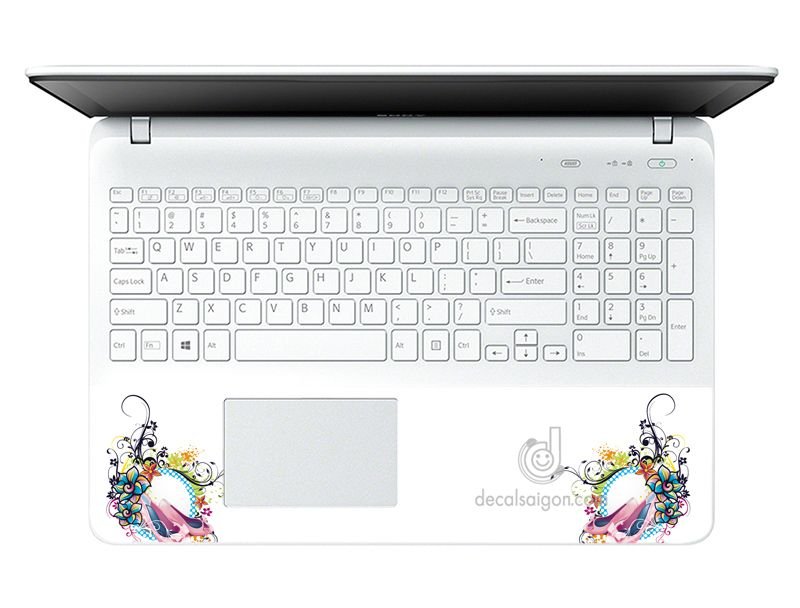 Mẫu Dán Decal Hoa văn cho Laptop LTHV 64 cỡ 13 inch