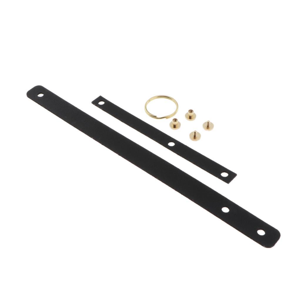 2-4pack DIY Leather Craft Making Kit Key Chain Rope Leather Material Black