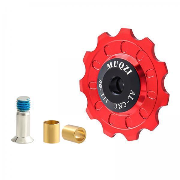 2x Bike Guide Wheel, Aluminum Alloy Rear Derailleur Jockey Wheel Rear Derailleur Pulley Bike Accessories