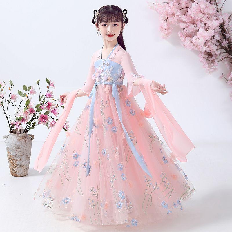 CHENGRUI Cô gái Hán phục nữ nhi cổ trang váy nàng tiên váy váy công chúa váy Trung Quốc phong cách siêu tiên mùa hè váy mùa hè