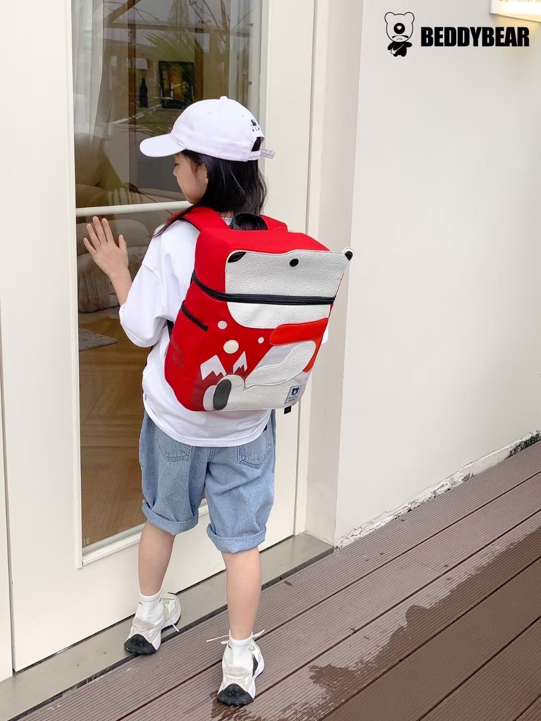 Balo Tiểu Học Chống Gù BEDDYBEAR Cute Bag Họa Tiết Gấu Bắc Cực Cho Bé YE-GAU - Hàng Chính Hãng