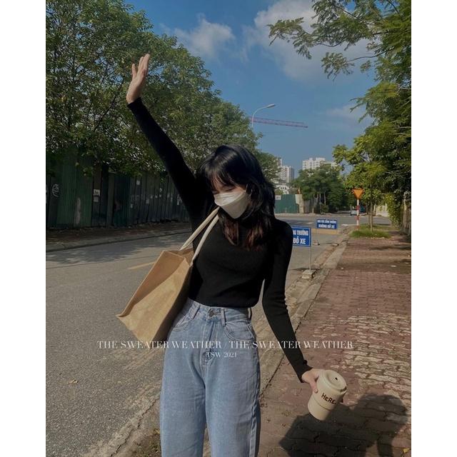 ÁO LEN TĂM CỔ 3 PHÂN SIÊU XINH