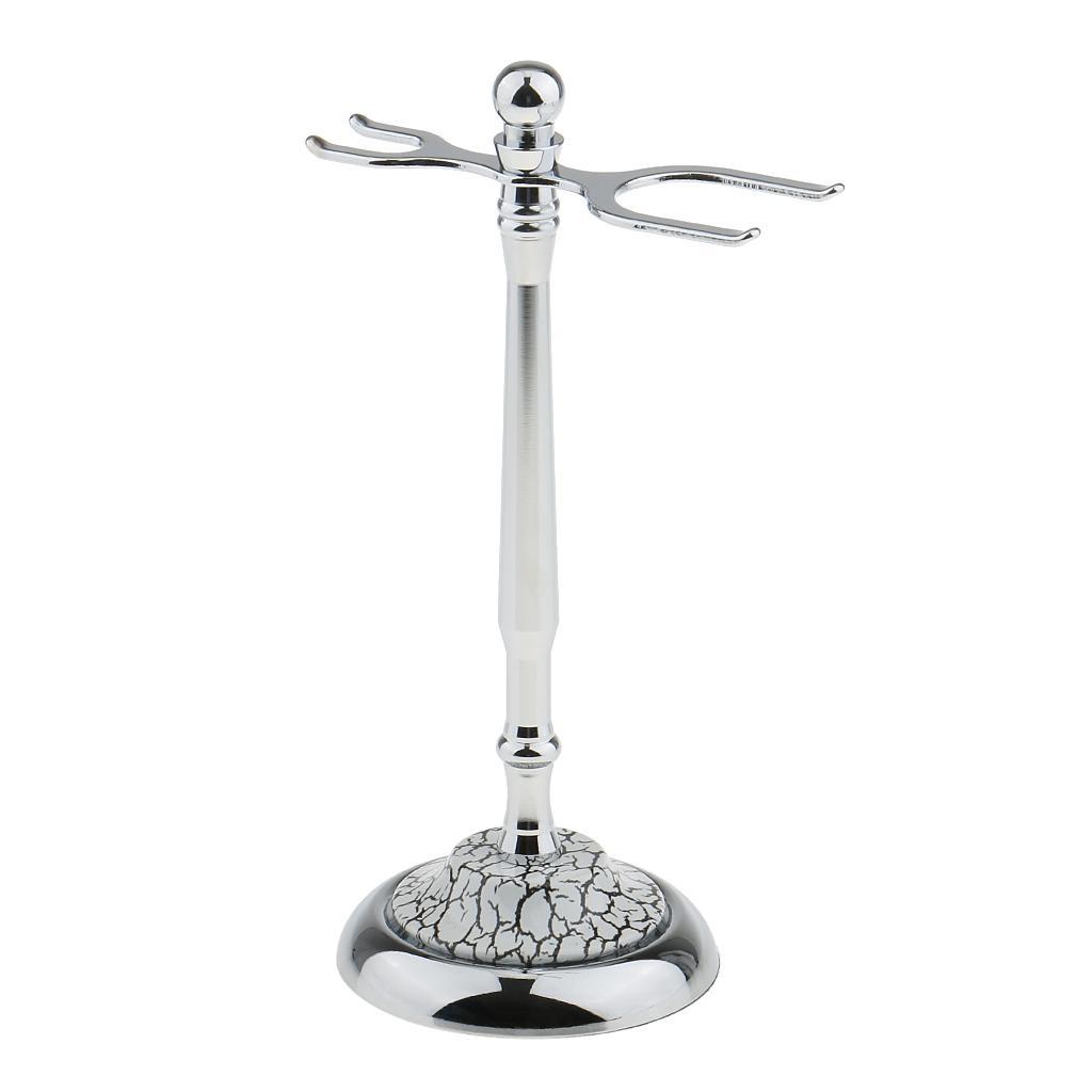 Removable Alloy Double Edge Men's Shaving Brush Straight Holder Stand Razors