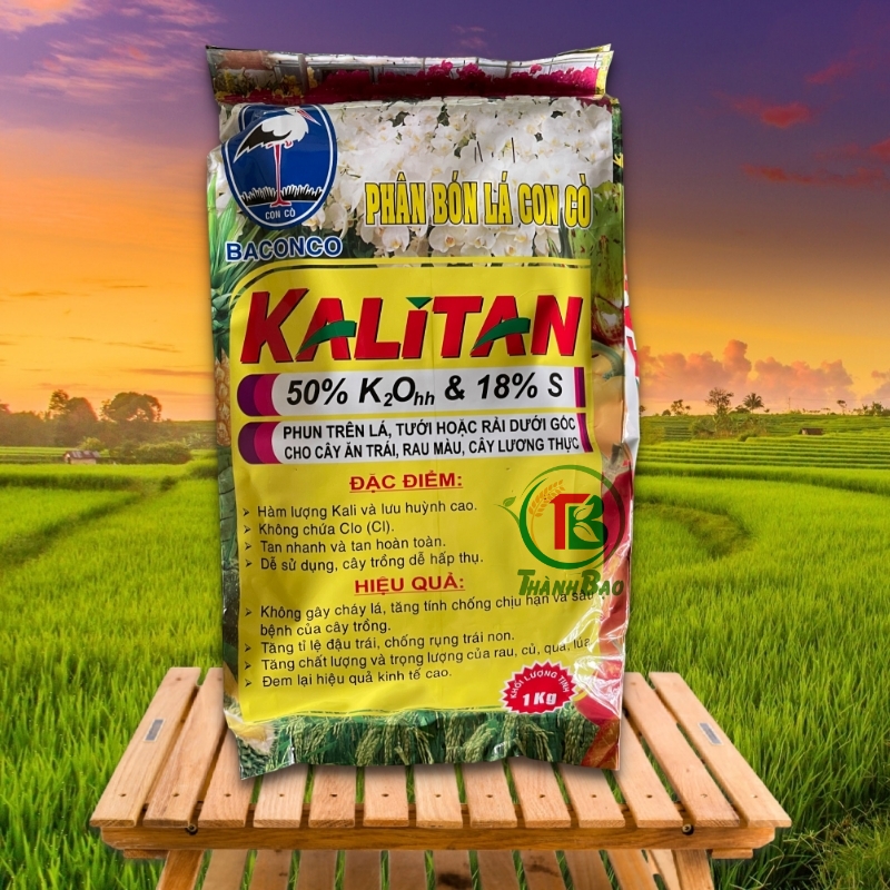 KALI TAN baconco 1Kg - đậu trái, ngọt quả, tăng khả năng chống chịu, chống rụng trái, tăng chất lượng,