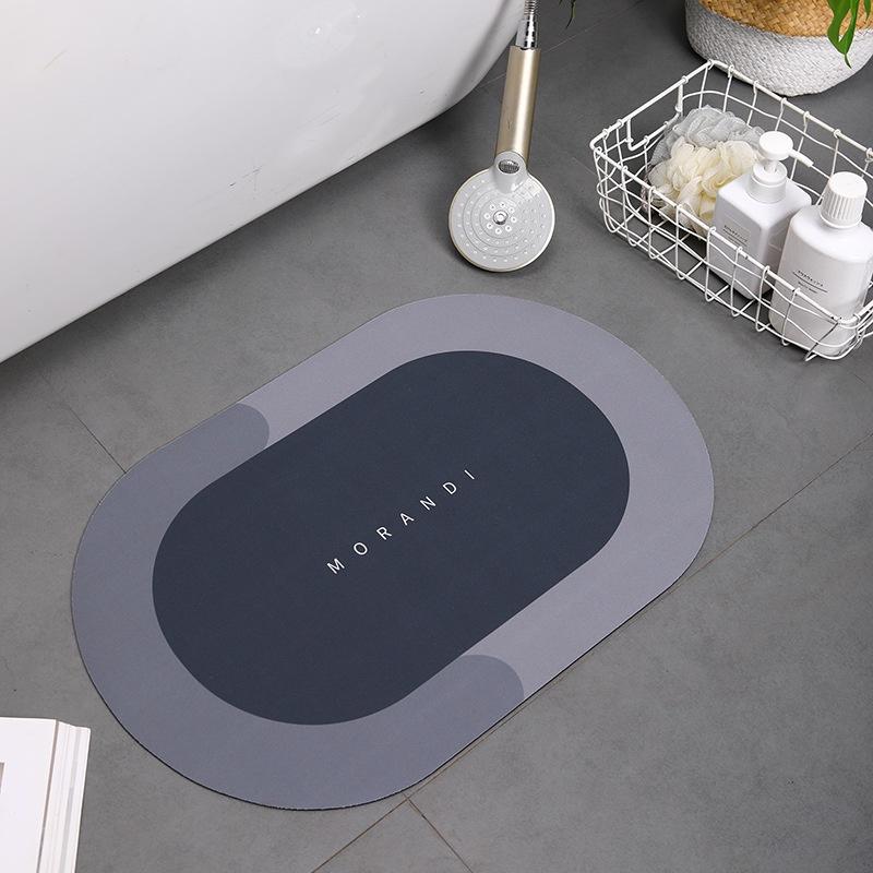 Thảm lau chân silicon , thảm lót sàn nhà hình bầu dục