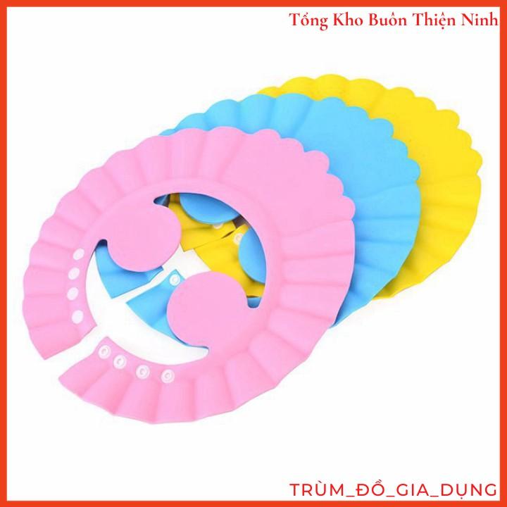 Mũ gội đầu chắn nước có vành che tai cho bé