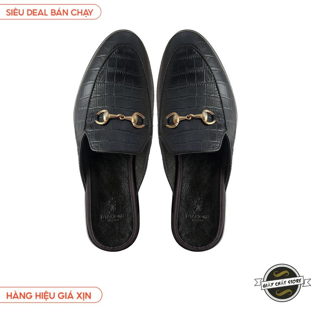 Giày sục nam CAO CẤP BTAHOME LX 280-3 size 38-45, DA Pu VÂN CÁ SẤU