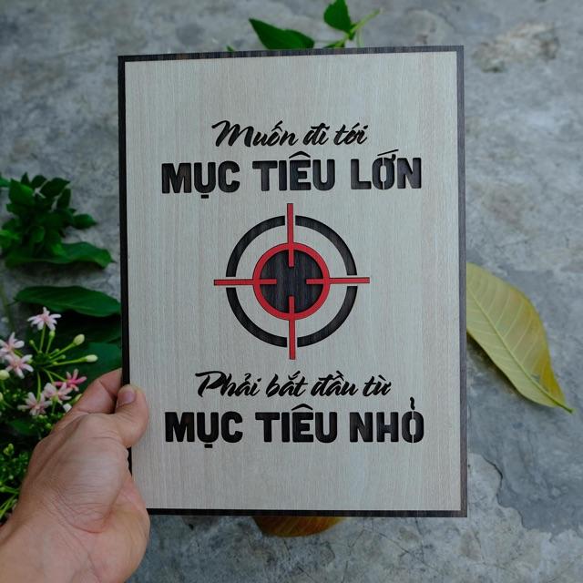 Tranh văn phòng tạo động lực TBIG011: Muốn đi tới mục tiêu lớn phải bắt đầu từ mục tiêu nhỏ