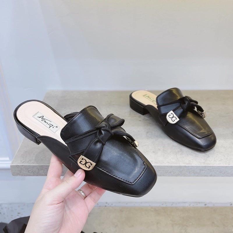 Sục nữ đính nơ da mềm siêu xinh cao 3cm