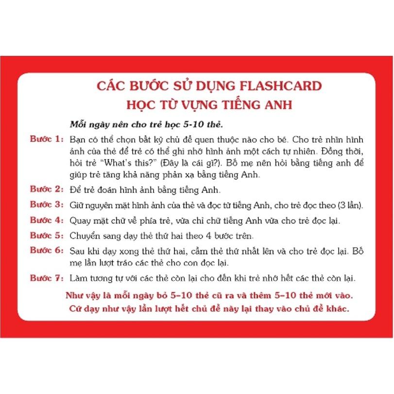 Sách - English Flashcards for kids (Bộ thẻ Tiếng Anh) - Dạy Trẻ Theo Phương Pháp Glenn Doman