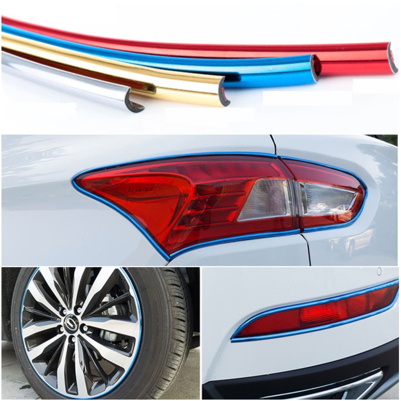 Nẹp cao su chrome chỉ dán vành mâm la dăng hiệu quả dài 8 mét