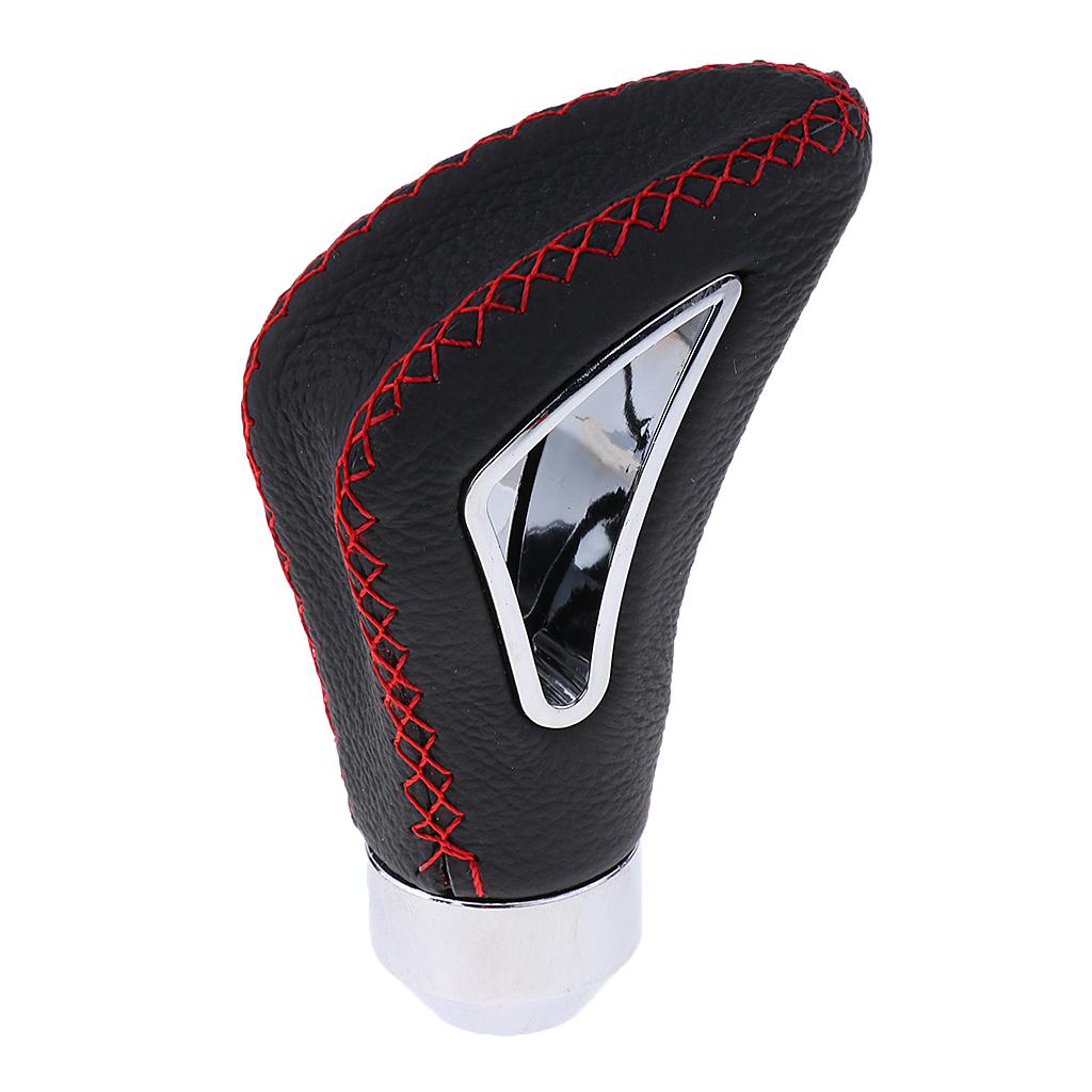 Universal Leather Red Wire Manual Car Gear Stick Shift Knob Shifter Black For Honda Acura Mazda Mitsubishi Infiniti Lexus Toyota