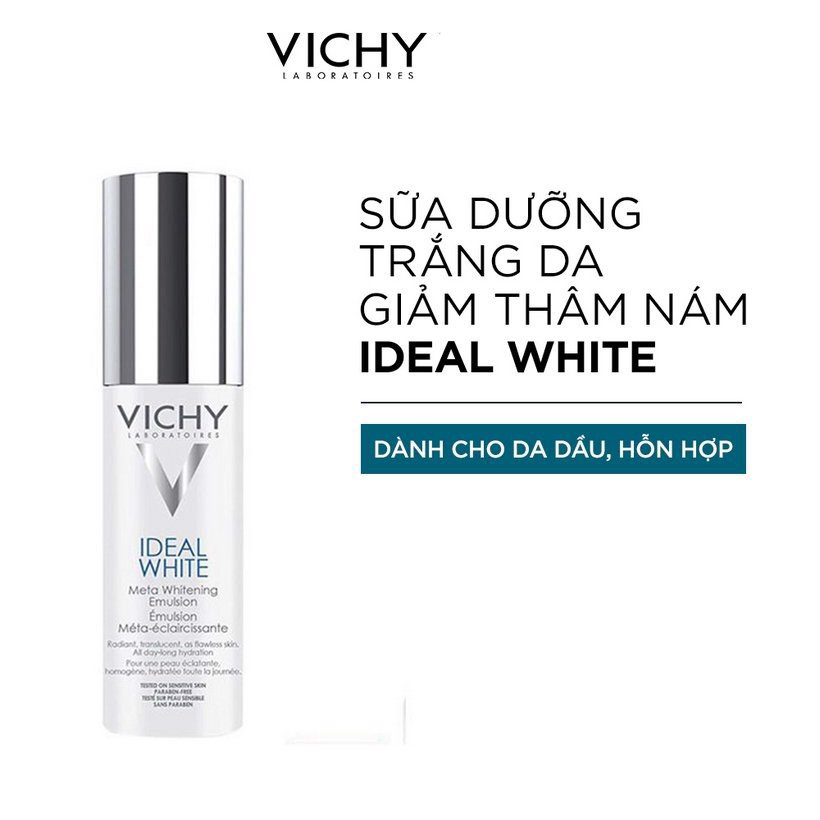 Sữa Dưỡng Trắng Da &amp; Giảm Thâm Nám Từ Sâu Bên Trong Vichy Ideal White Meta Whitening Emulsion 50ml