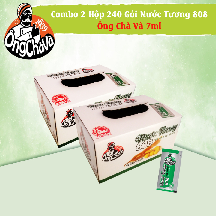Combo 2 Hộp 240 Gói Nước Tương Gói 808 Ông Chà Và