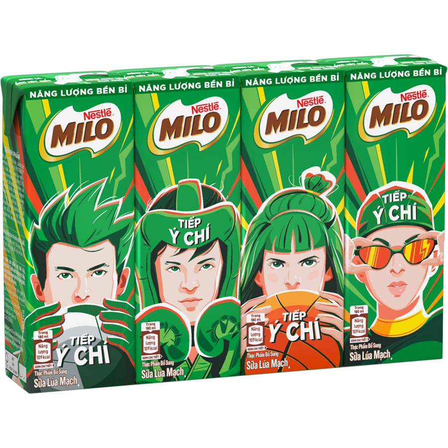 Thùng 48 Hộp Sữa Nestlé MILO Nước (180ml / Hộp)