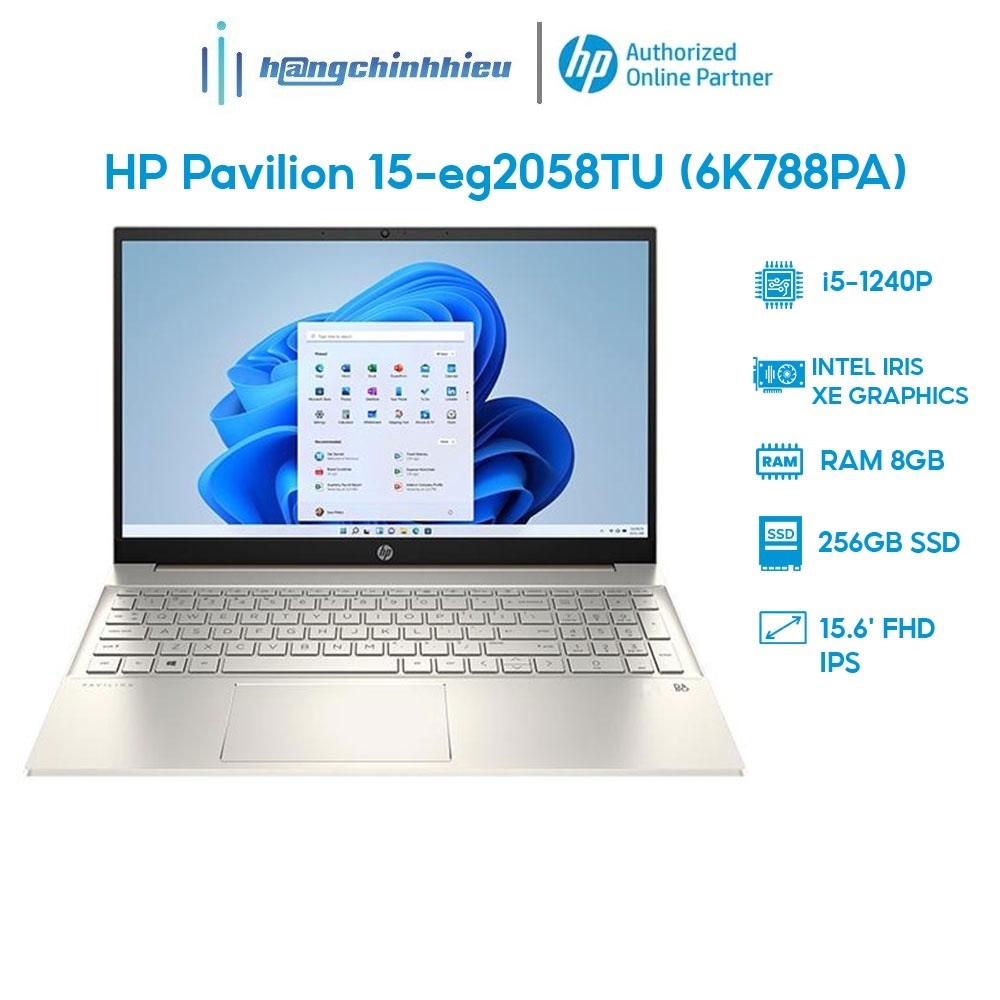 Laptop HP Pavilion 15-eg2058TU 6K788PA i5-1240P | 8GB | 256GB | 15.6' FHD | Win 11 Hàng chính hãng