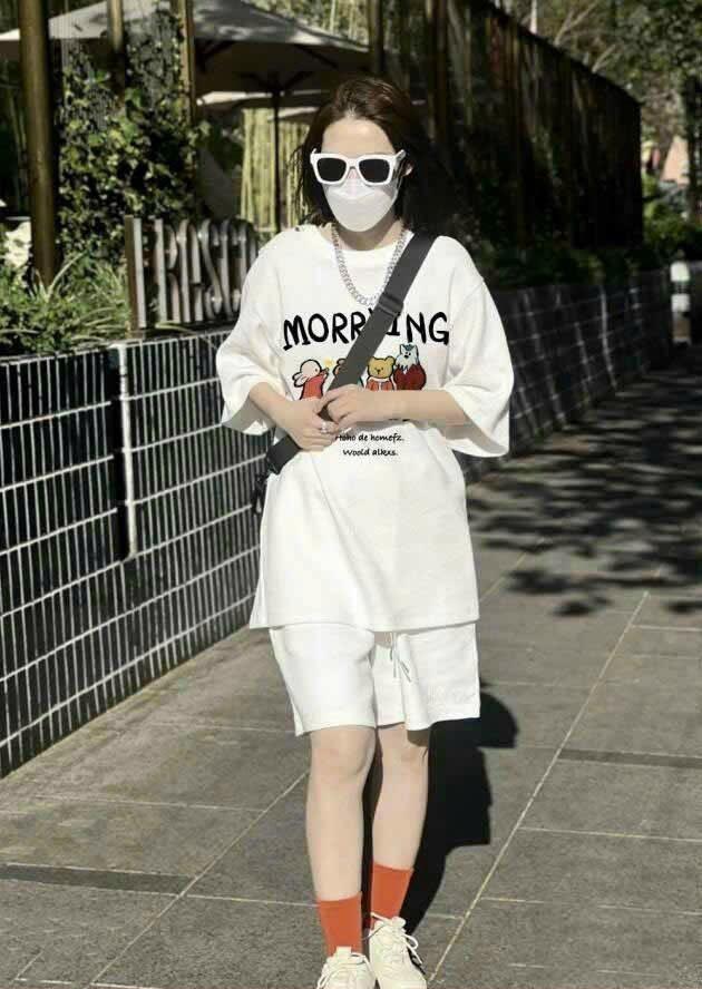Sét Thể Thao Nam Nữ Mùa Hè Mặc Nhà Chất Thun Cotton Xốp Thái Siêu Xịn In Chữ MORRYING Siêu Đẹp HTM FASHION