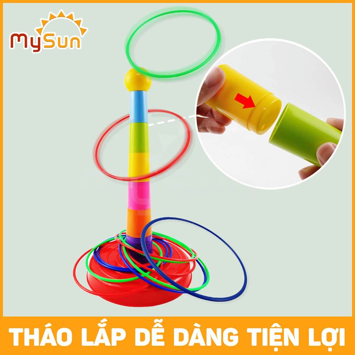 Bộ đồ trò chơi NÉM VÒNG cổ chai cho bé giải trí giảm căng thẳng MySun