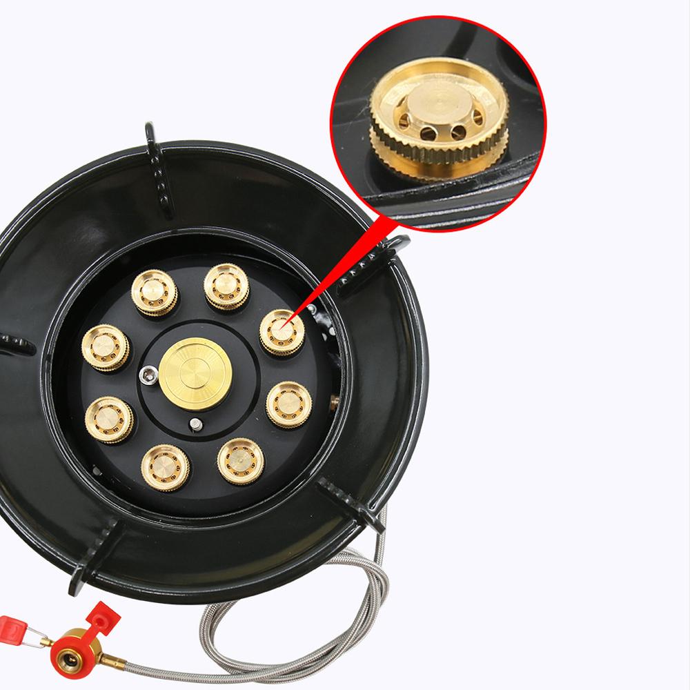 9-Core Camping Stove 19800W High-Power Gases Burner Stove Backpacking Stove Windproof with Adjustable Gases Valve for Outdoor Cooking Camping Picnic Hiking