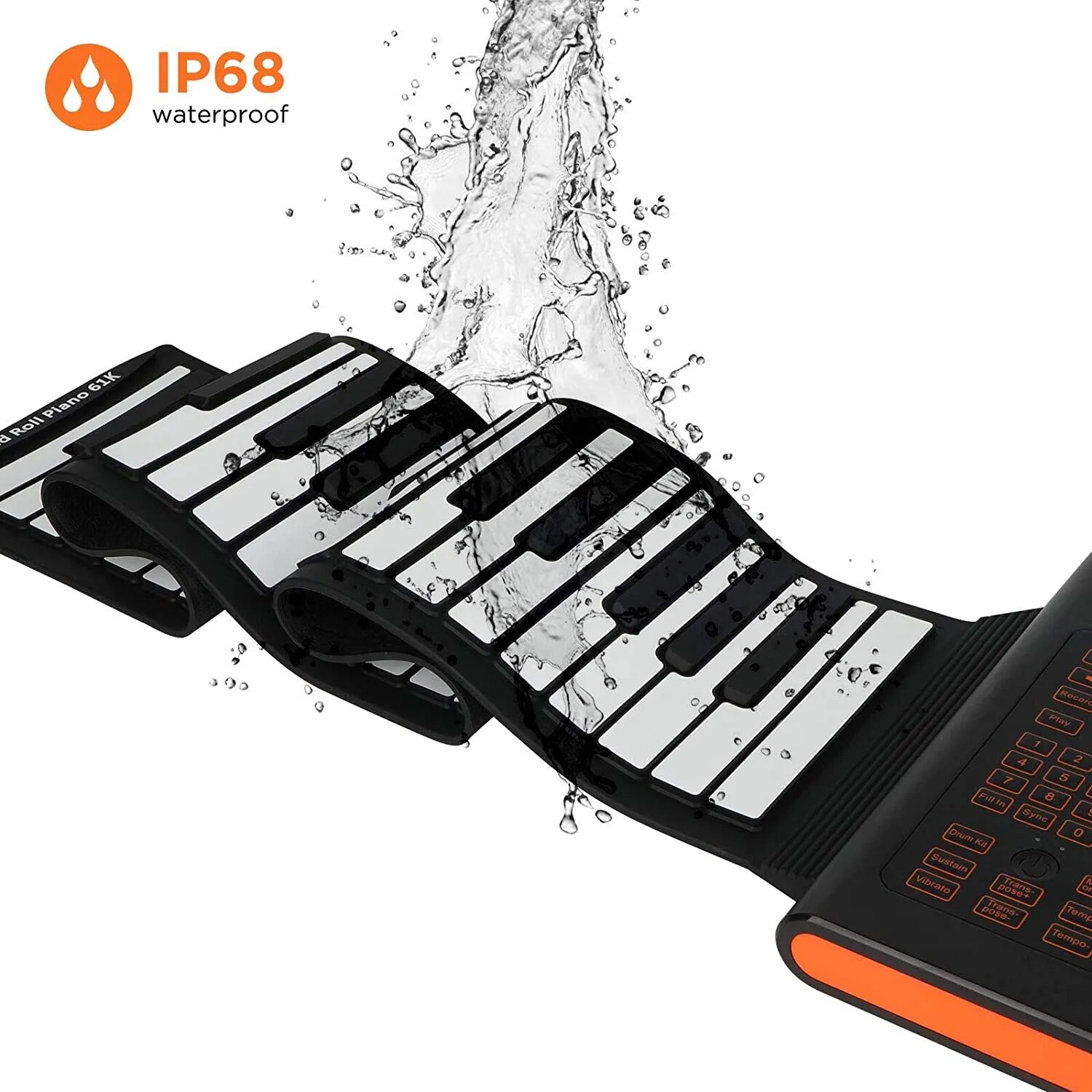 Đàn Piano Phím Cuộn 88 Keys Roll up Piano W Pedal Numeric Portable Keyboard