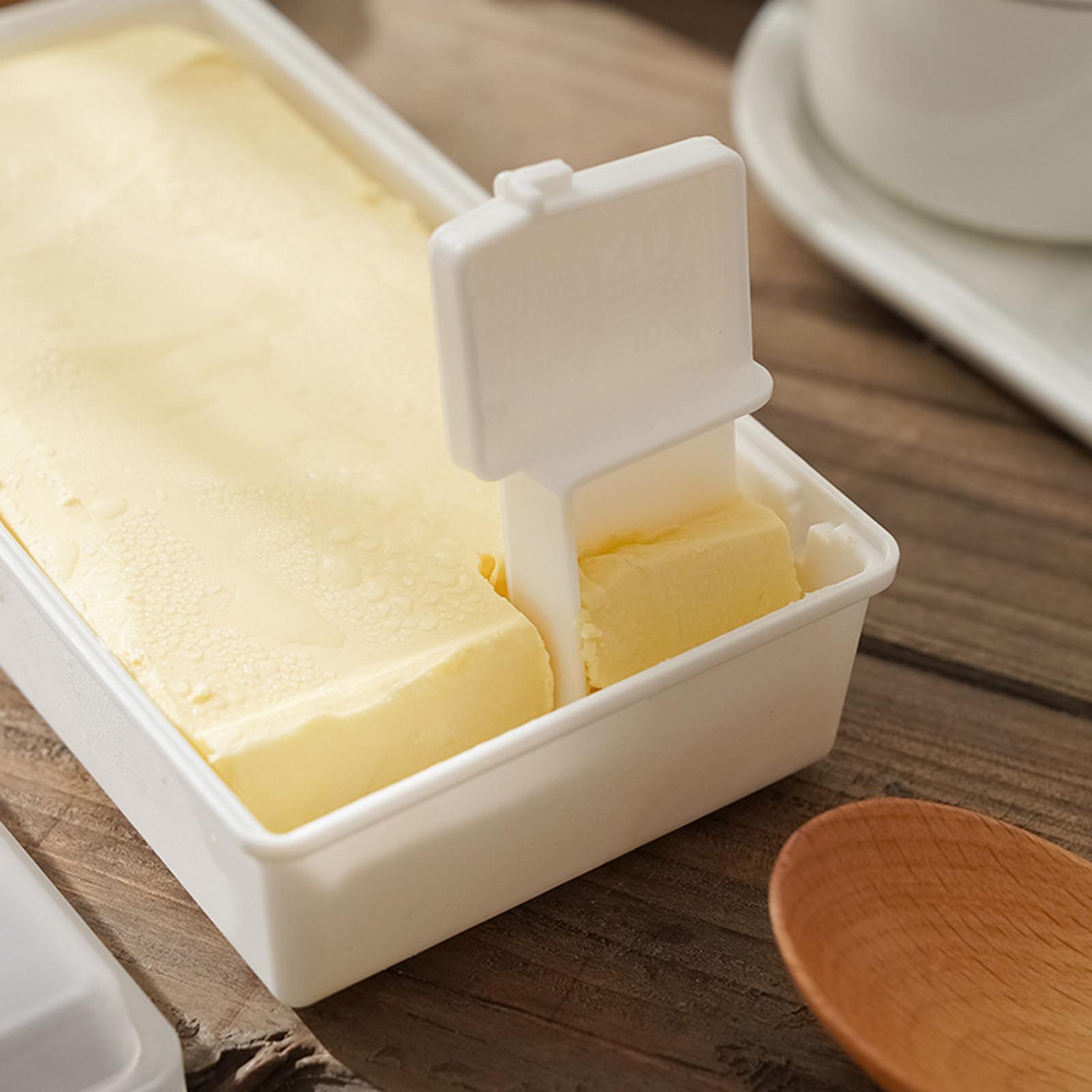 Butter with Lid Butter Cutting Storage Box for Fridge Dining Countertop