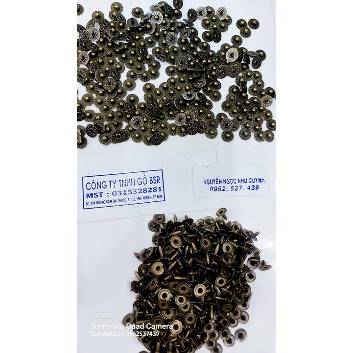 Nút đinh tán cố định túi trước quần jean Bằng thau không gỉ Màu đồng Màu khói Bịch 100 cái