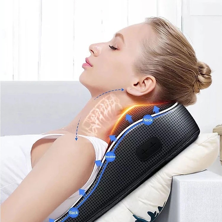 Gối massage hồng ngoại SKYPIEA, model SK-2203, có túi khí, đệm massage toàn thân