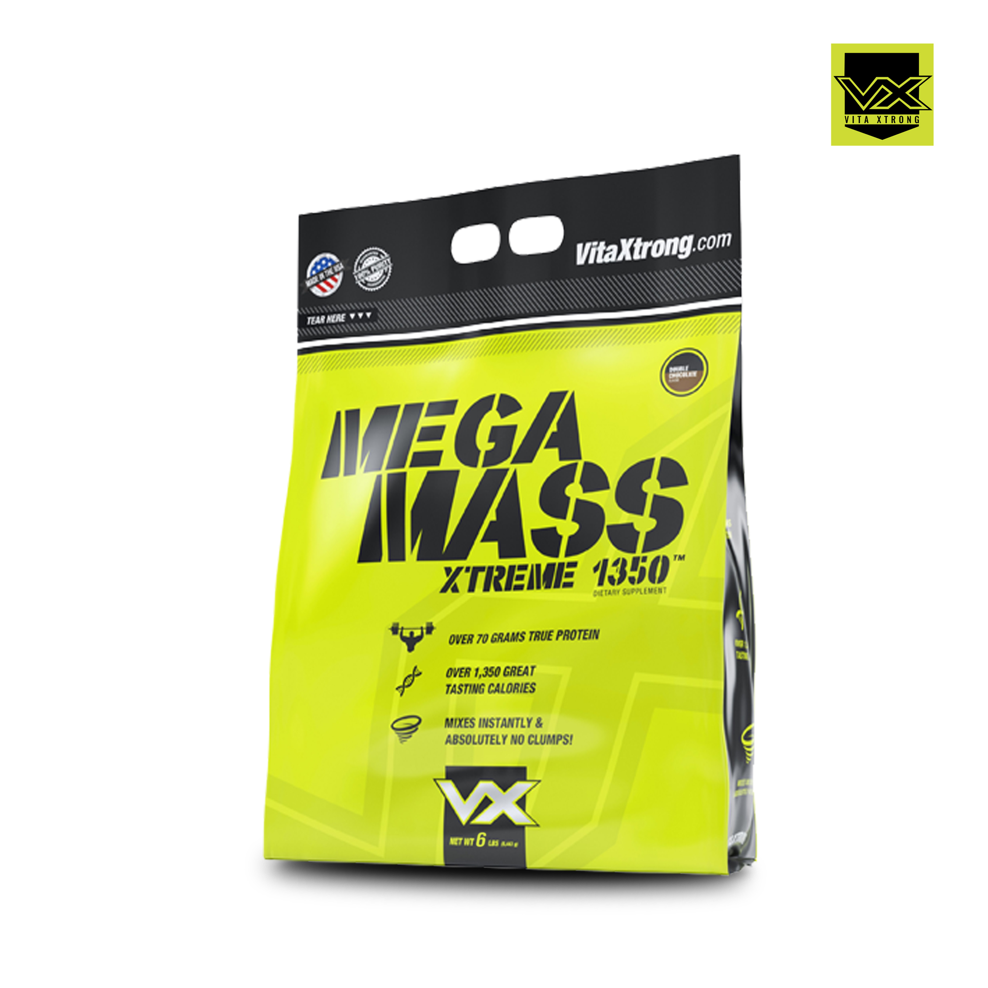 Mega Mass Pro 1350 6lbs (2.7kg) VitaXtrong Sữa Hỗ Trợ Tăng Cân Từ USA