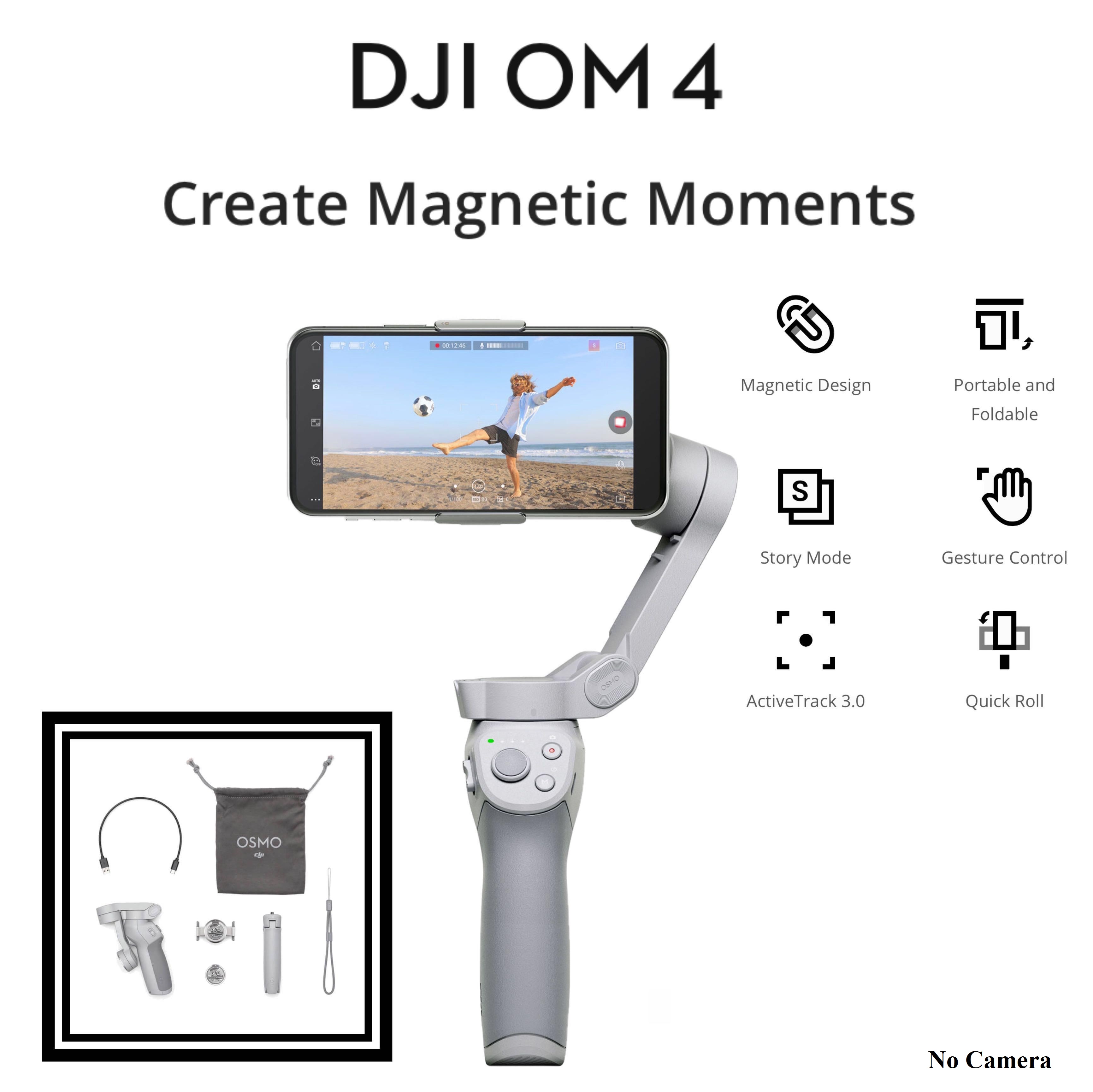 Tay cầm chống rung cho điện thoại DJI Osmo Mobile 4 SE, Hàng chính hãng