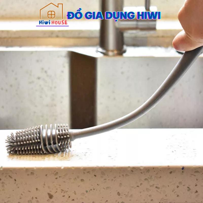 Cây cọ rửa cốc chén, bình sữa silicon, cây rửa cốc ly, cọ silicon, cọ cốc, chai lọ, bình sữa cao cấp, cọ vệ sinh chai