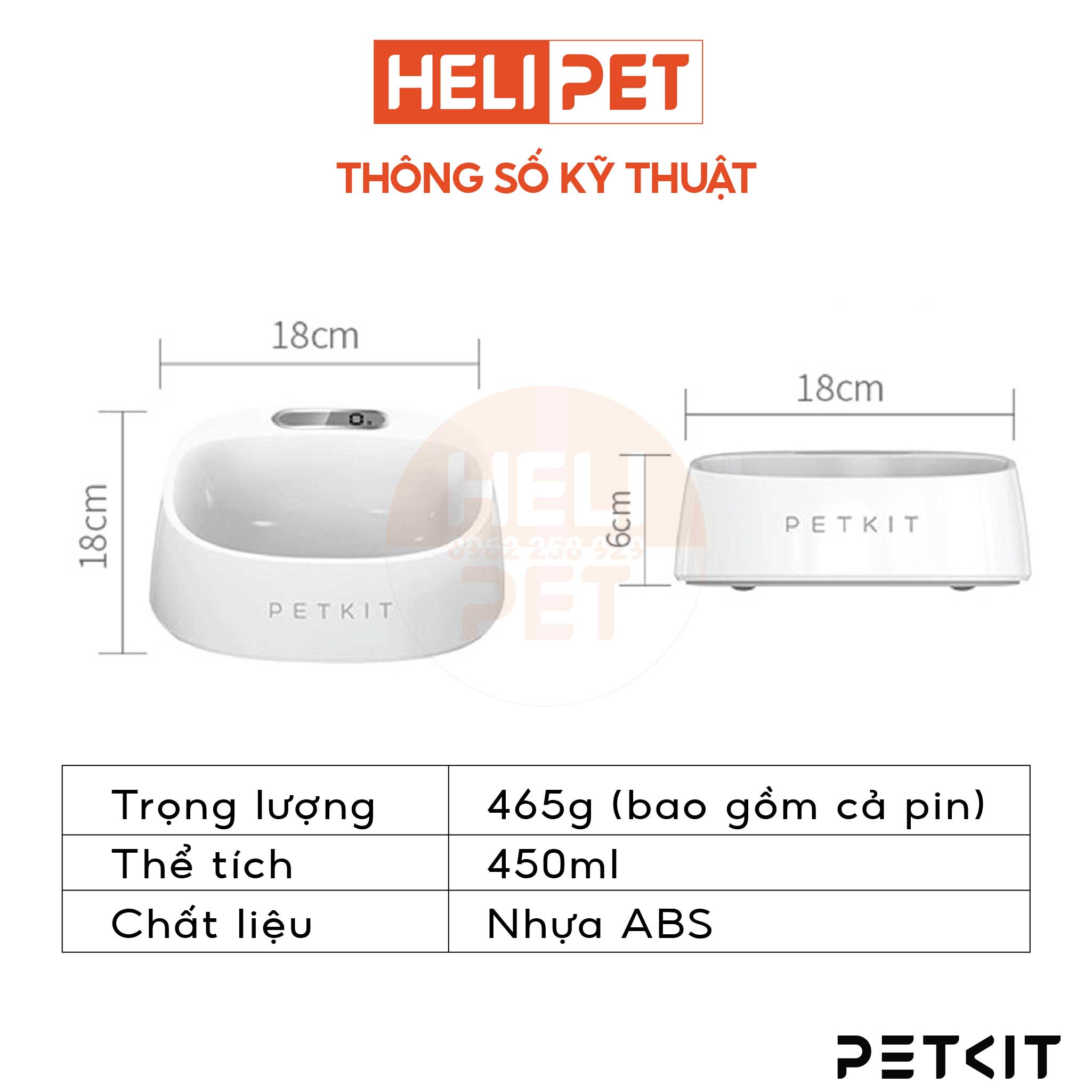 Bát Ăn Thông Minh, Chén Ăn Định Lượng, Cân Thức Ăn Cao Cấp, Kháng Khuẩn PETKIT - HeLiPet