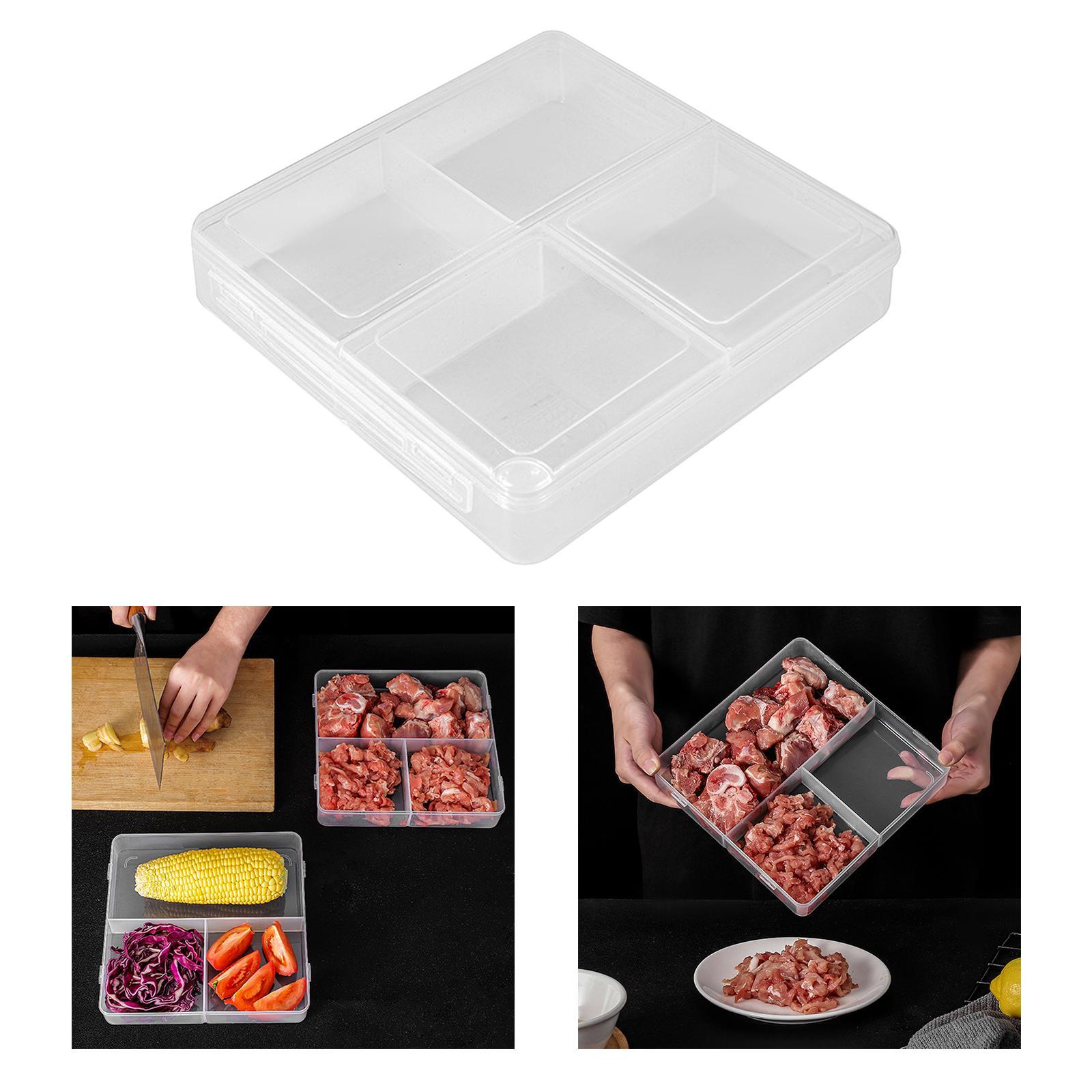 2 Pieces Household Food Fresh Storage Container Stackable for Refrigerator