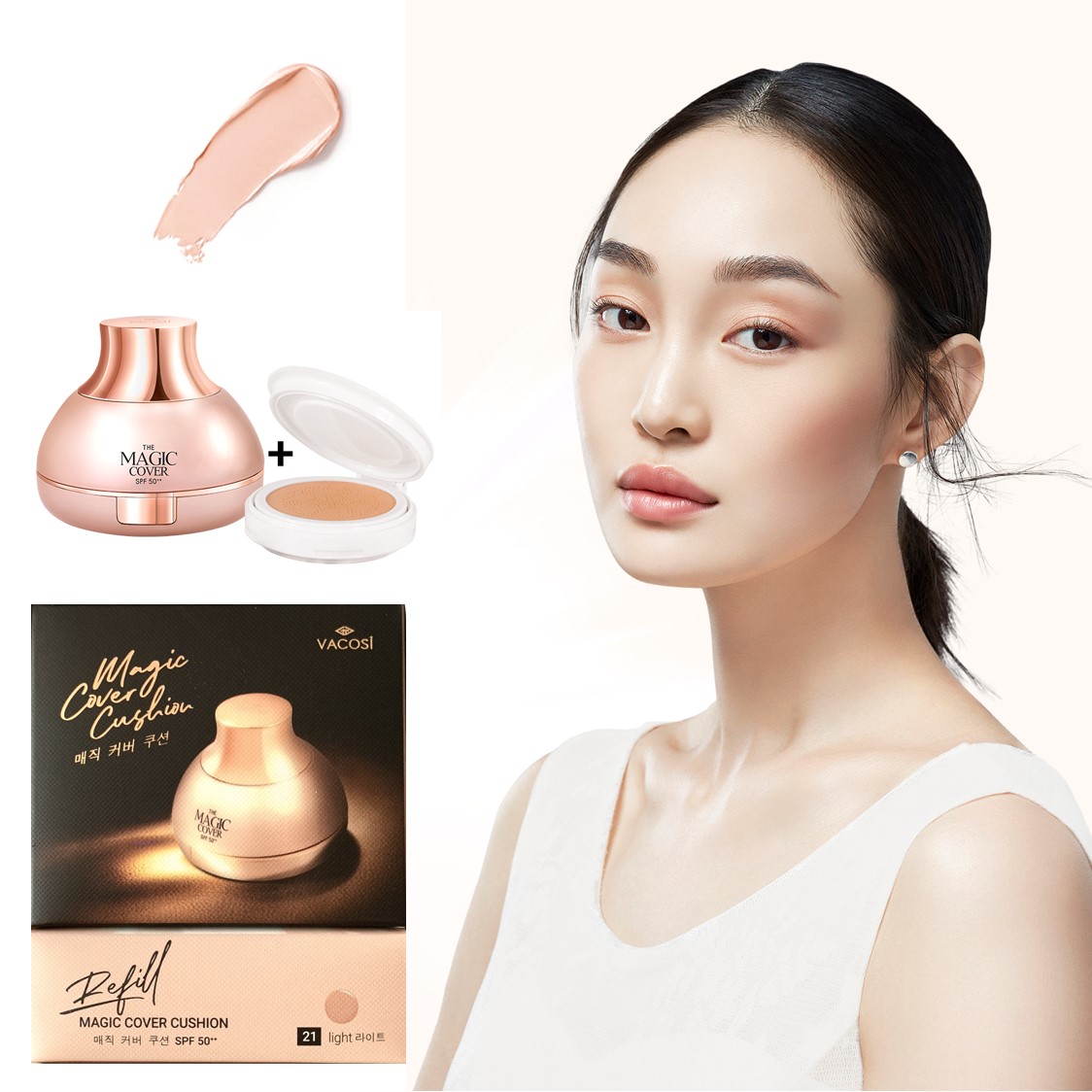 Phấn Nước Vacosi Magic Cover Cushion SPF50++