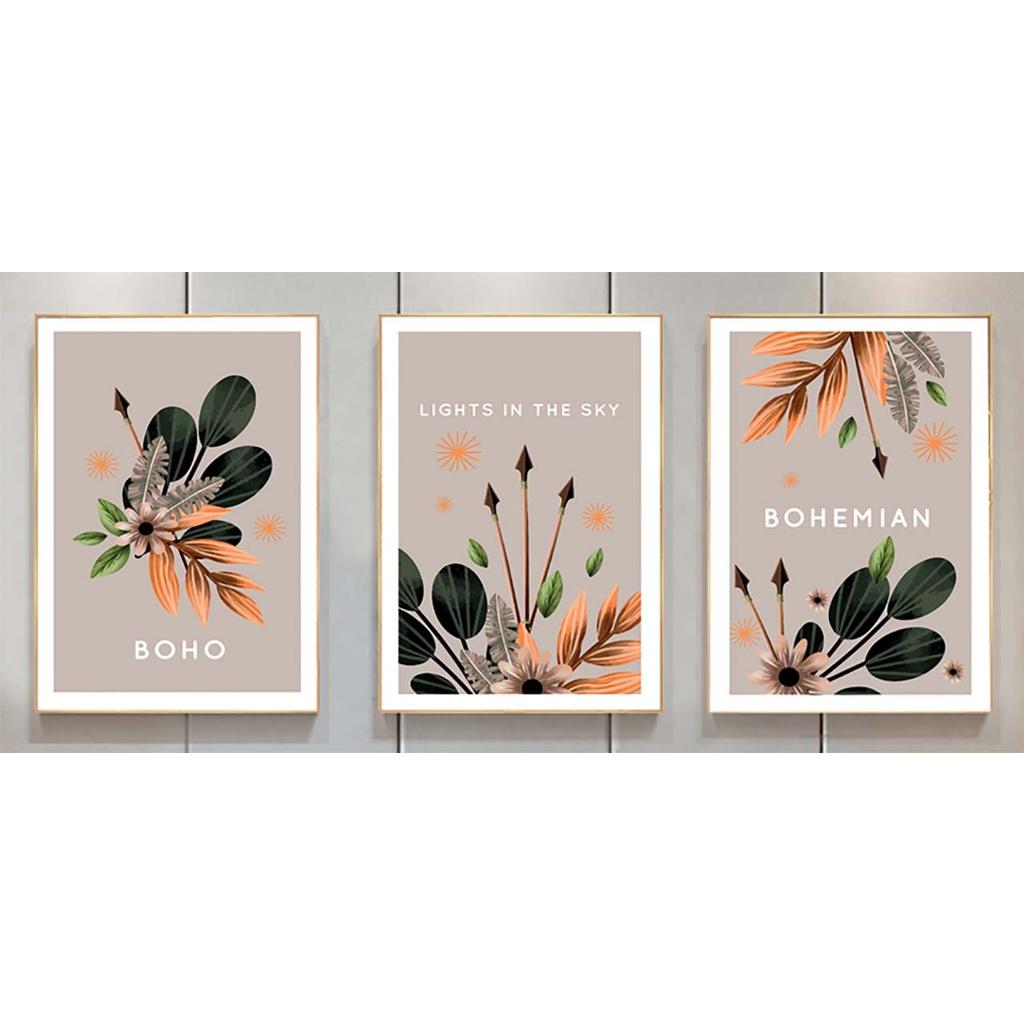 Bộ 3 tranh canvas decor phong cách minimalist, trừu tượng hiện đại - AR102