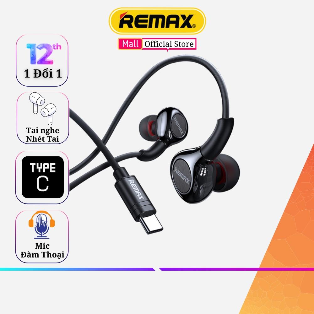 Tai nghe có dây chân Type C Remax RM-655a Note 10/10Plus, S20 Plus, S20 Ultra.Dùng Được Tất Cả Máy Chân Type C - Hàng Chính Hãng Remax