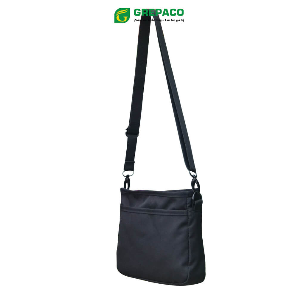 Hình ảnh Túi Đeo Chéo Grepaco Nam Nữ Unisex Vải Bố Canvas Tote Chống Nước Dạng Dây Đeo Vai Xách Đa Năng Đựng Điện Thoại Tiền Đi Học Du Lịch Thể Thao Size Mini Phong Cách Thời Trang Hàn Quốc