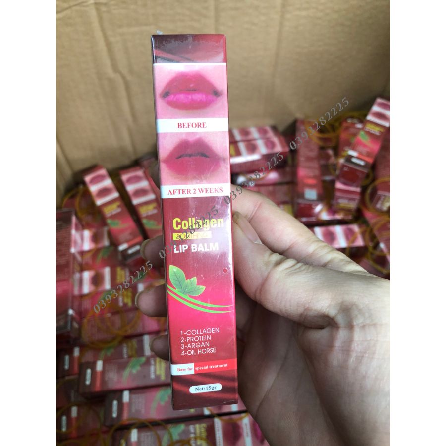 Dưỡng kích màu sau xăm Colagen Lip Balm NU - One siêu mềm, siêu dưỡng môi