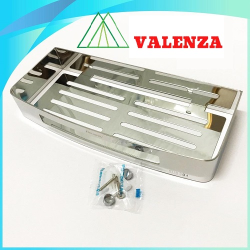 Kệ dầu gội sữa tắm Valenza inox sus304 1 tầng kệ inox nhà tắm Valenza KVH01