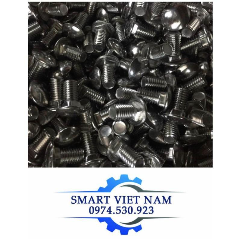 Bu lông đầu tròn cổ vuông inox 201 M6 Combo 50 chiếc
