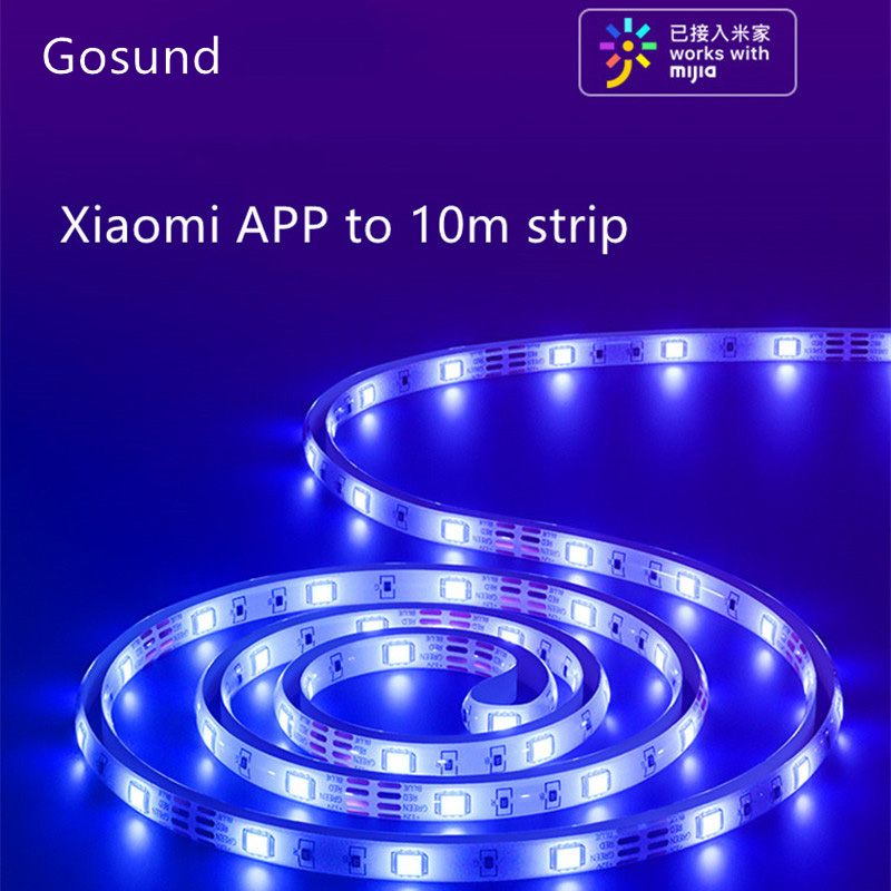 Gosund RGB dải ánh sáng thông minh ban nhạc đầy màu sắc Lamb LED Max Extention đến 10m 16 triệu làm việc cho Mijia ứng dụng-Hàng chính hãng