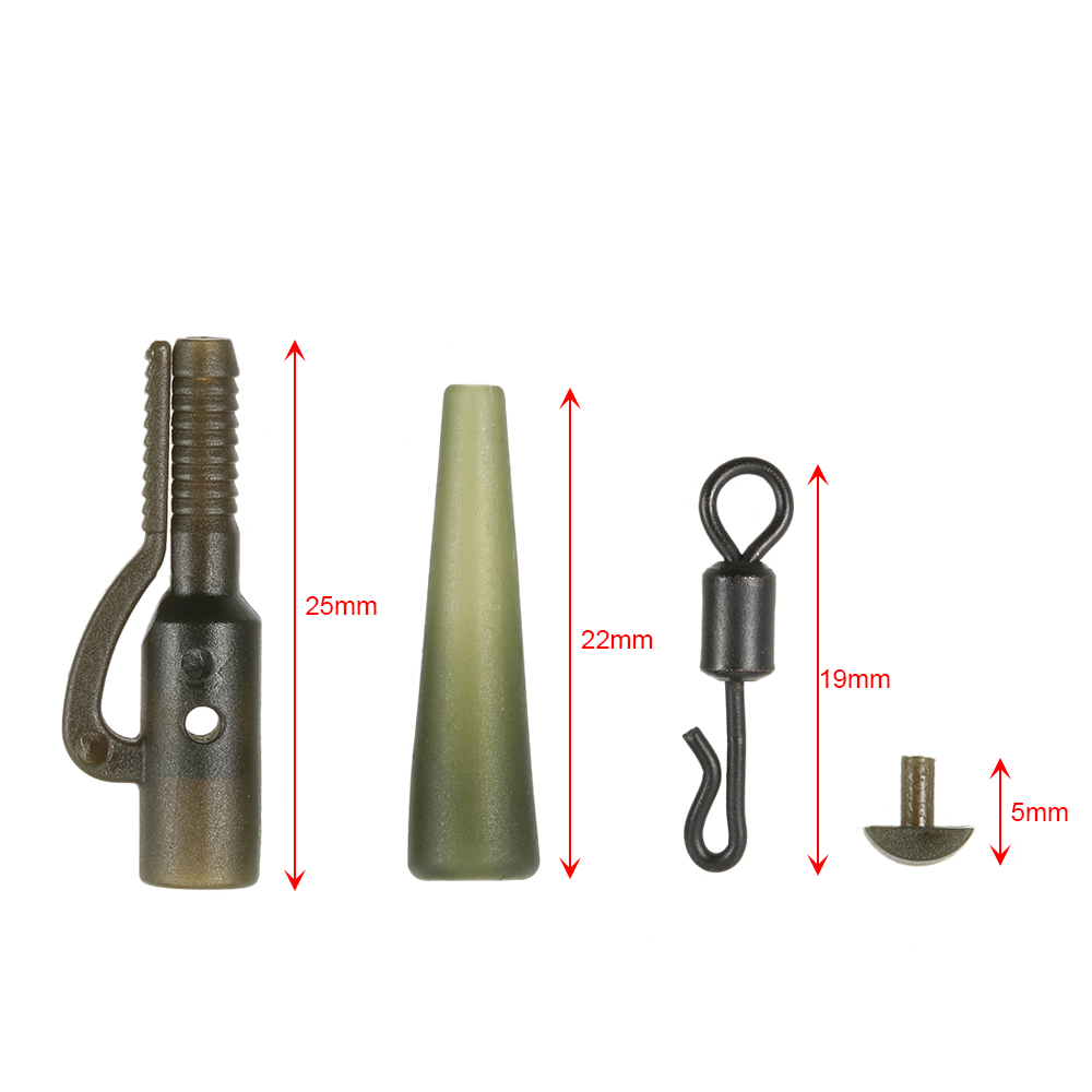 120 cái / 30 Bộ Ống cao su đuôi kẹp an toàn với Ghim Thay đổi nhanh