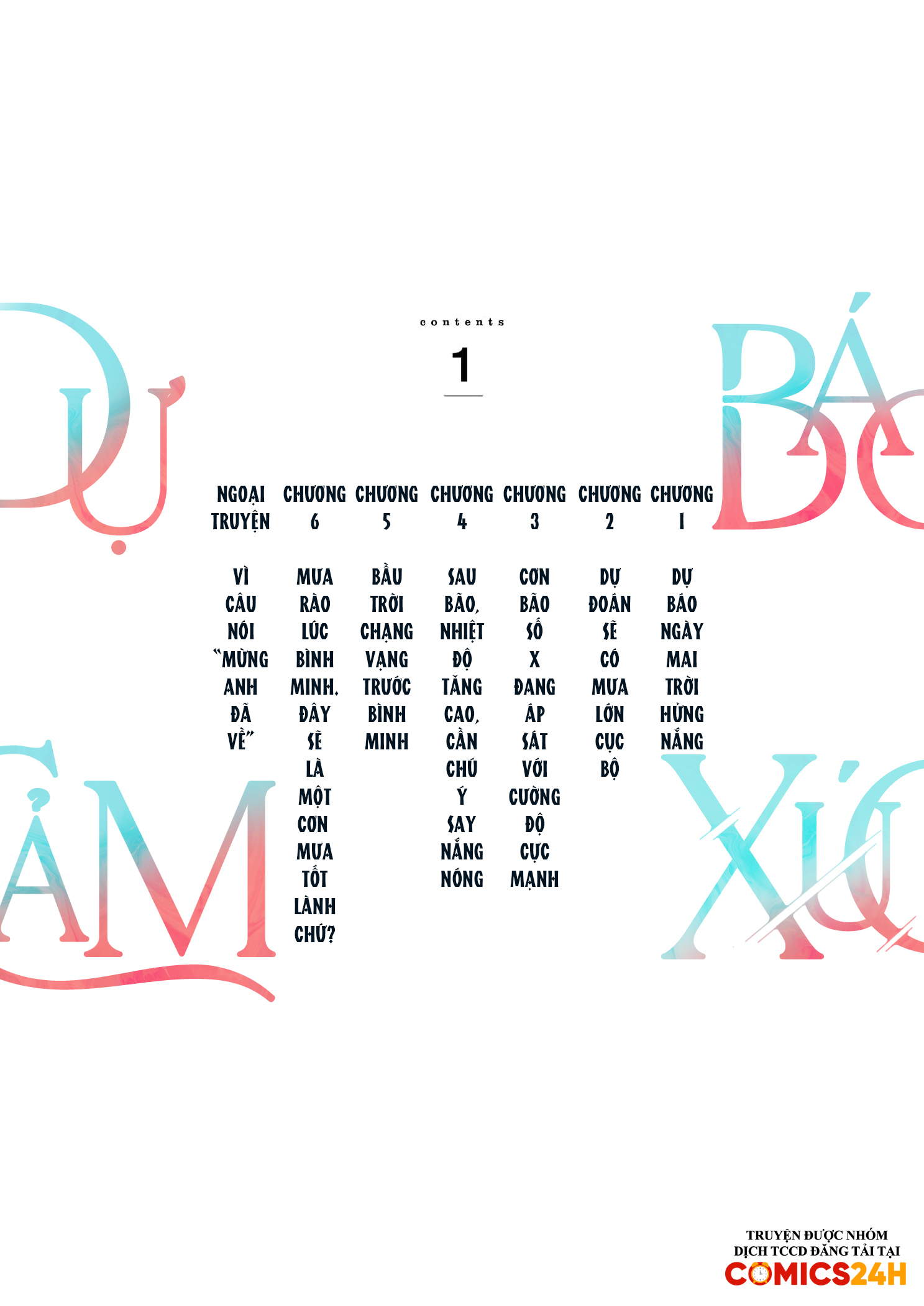 dự báo cảm xúc chapter 1 4