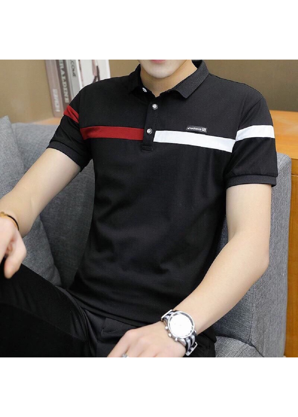 Áo thun nam cổ bẻ tay ngắn trẻ trung, chất liệu cotton cao cấp mẫu THUU53