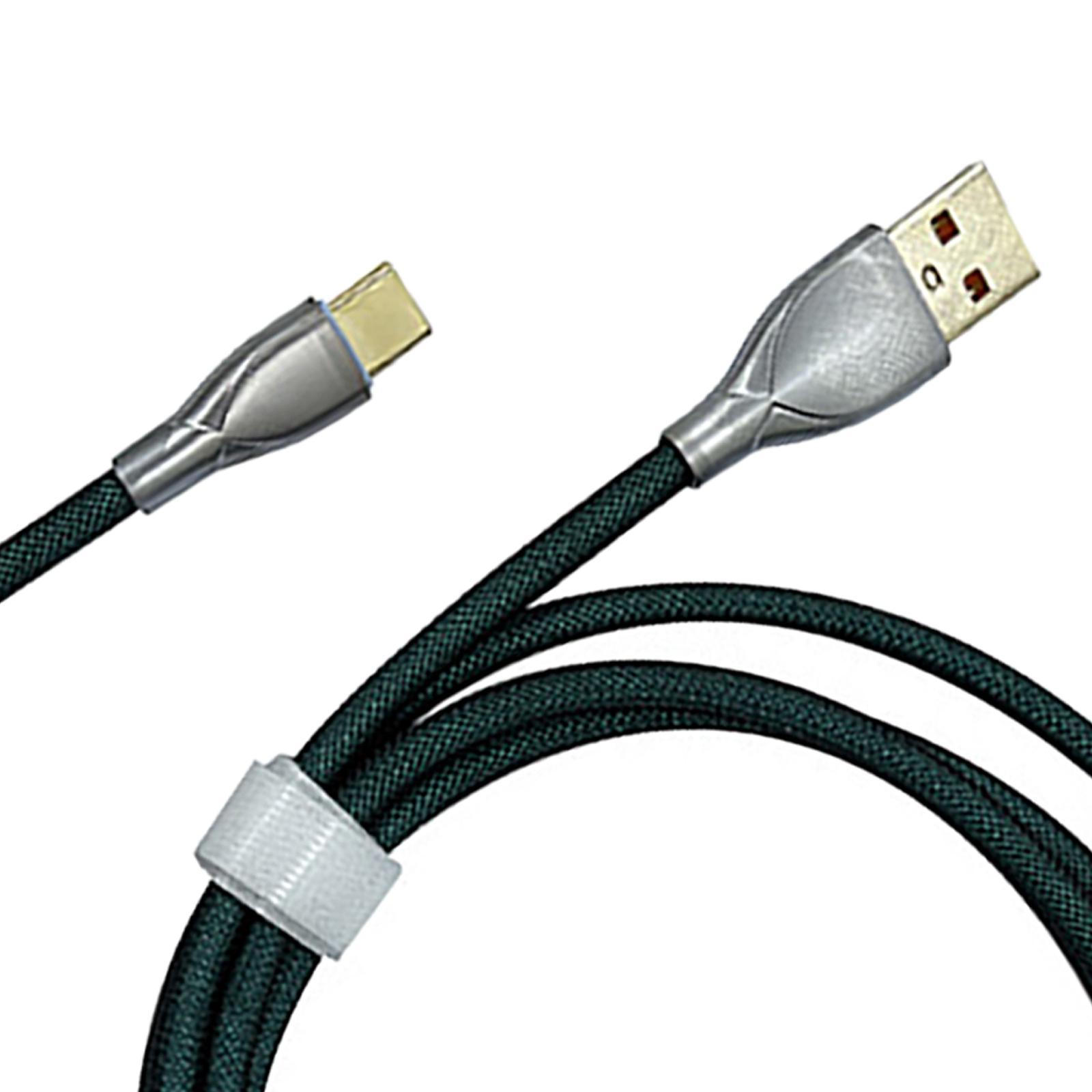USB to Type C Coiled Cable with Aviation Plug Gaming Extendable for Mechanical Keyboard