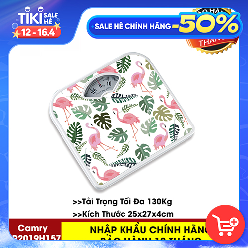 HÀNG CHÍNH HÃNG- Cân sức khỏe cao cấp hoạt động cơ học Camry BR2019H157 trọng tải tối đa 130kg