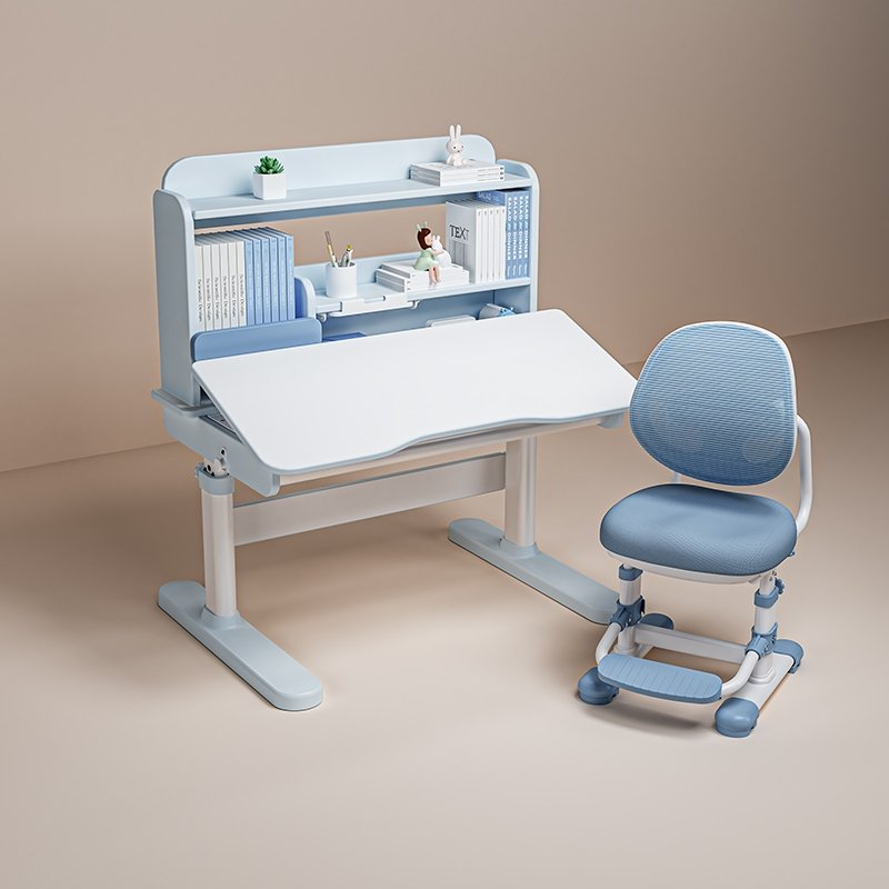 Bàn học sinh thông minh đa năng, nâng hạ tay quay, điều chỉnh góc nghiêng, chống cận Juno sofa CTIRPro80 kèm đèn ngang 80cm